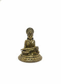 Handcrafted Brass Annapurna Devi Idol, Traditional Hindu Goddess Figurine, Antique Gold Finish, Vastu Compliant Temple Decor, 1.2 Inch Height